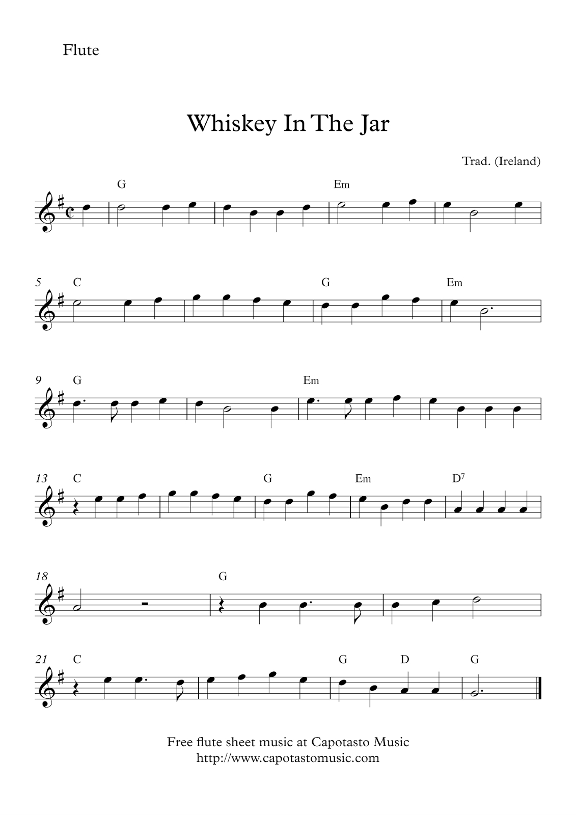 Easy Sheet Music For Beginners: Free Easy Flute Sheet Music within Free Printable Flute Music