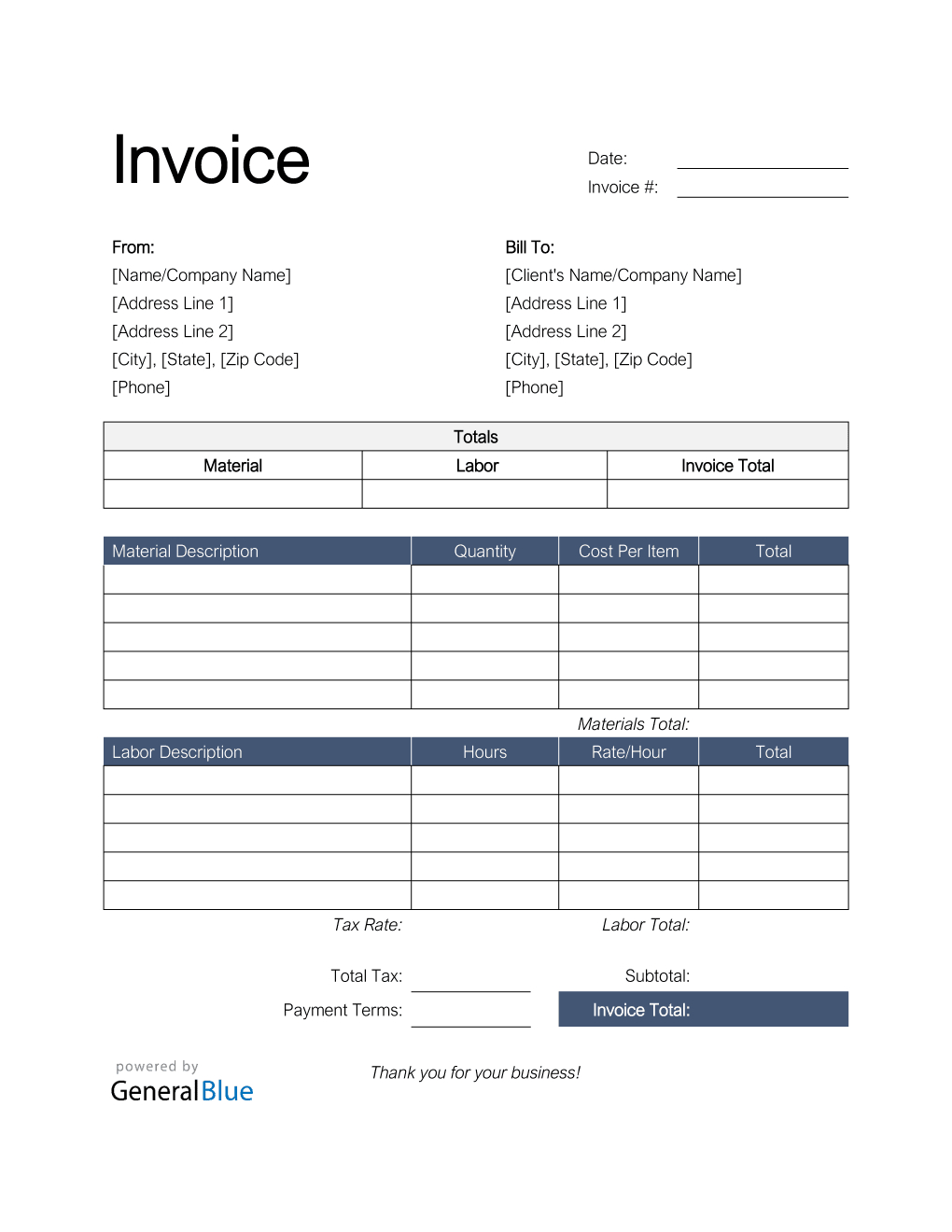 Easy-To-Use Free Printable Invoice Templates | Monday Blog within Free Printable Work Invoices