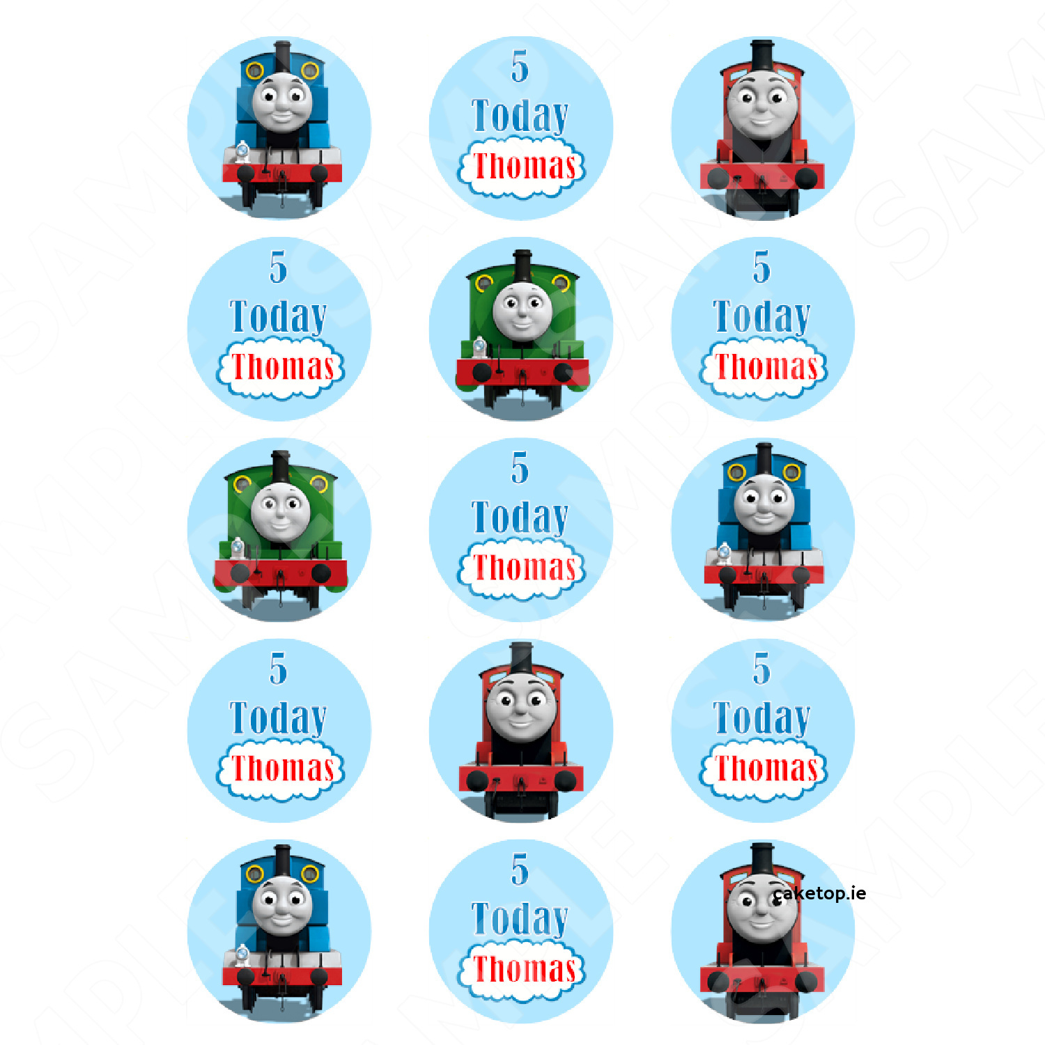 Edible Cake Toppers Ireland | High Quality Easy Peel Toppers pertaining to Free Printable Thomas The Train Cupcake Toppers