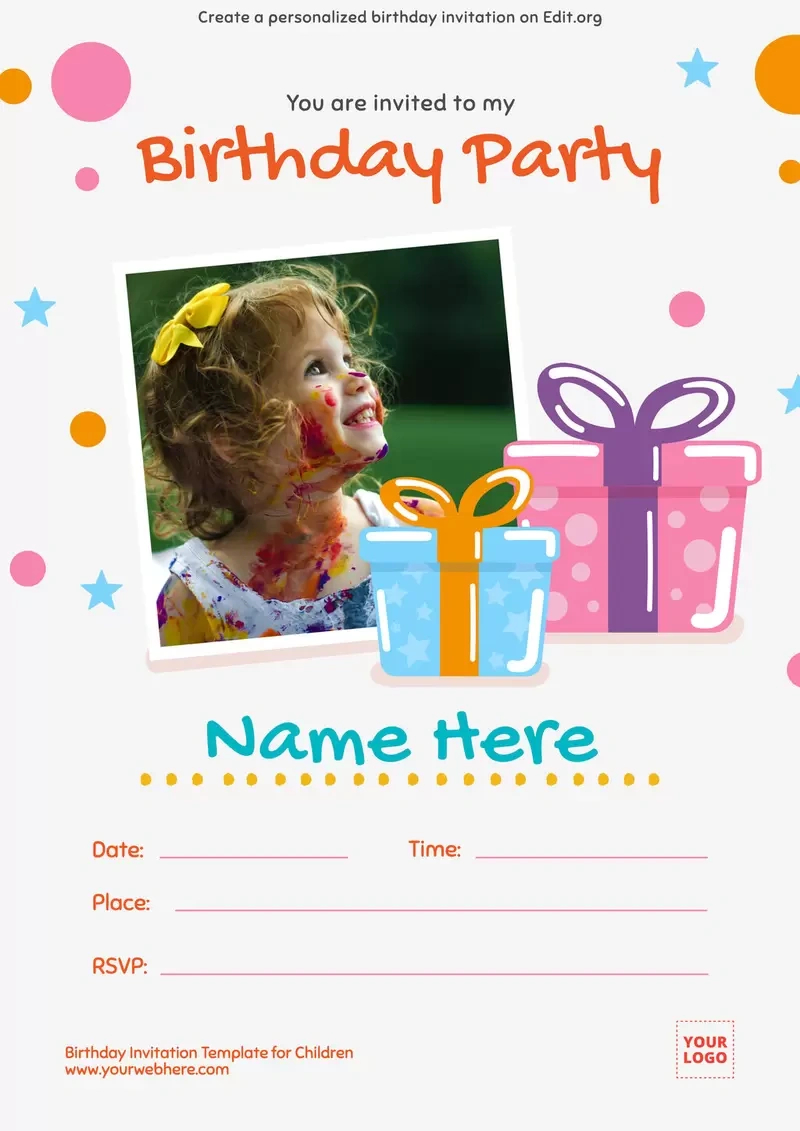 Editable Birthday Invitation Templates in Free Printable Birthday Invitations With Pictures