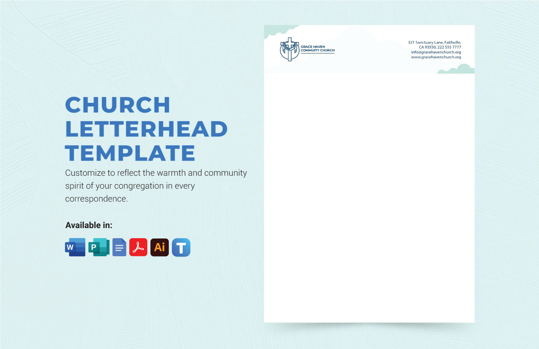 Editable Church Letterhead Templates In Word To Download with Free Printable Religious Letterhead