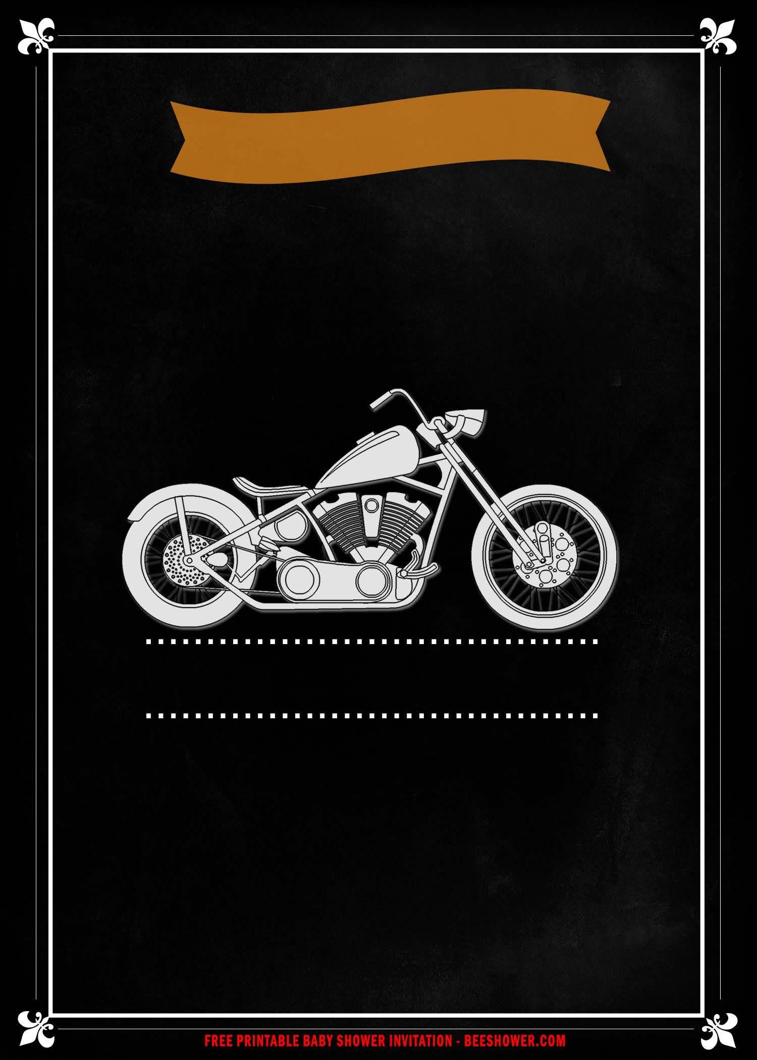Editable New Motorcycle Gift Voucher inside Motorcycle Invitations Free Printable