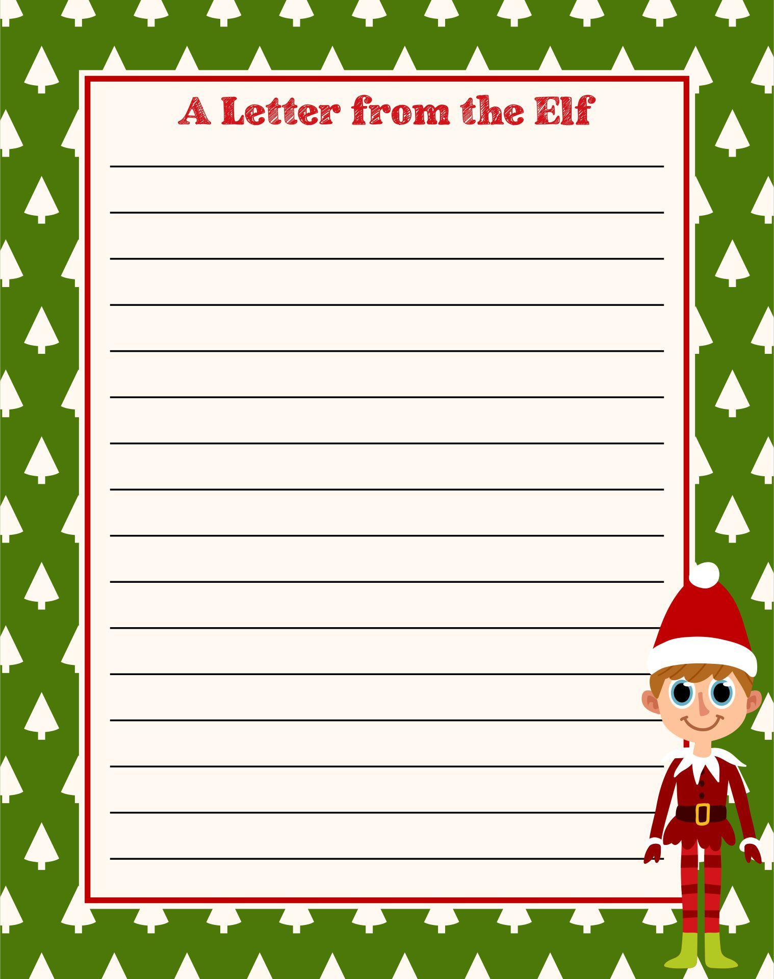 Elf On The Shelf Christmas Paper Borders - 15 Free Pdf Printables regarding Free Printable Elf Stationery