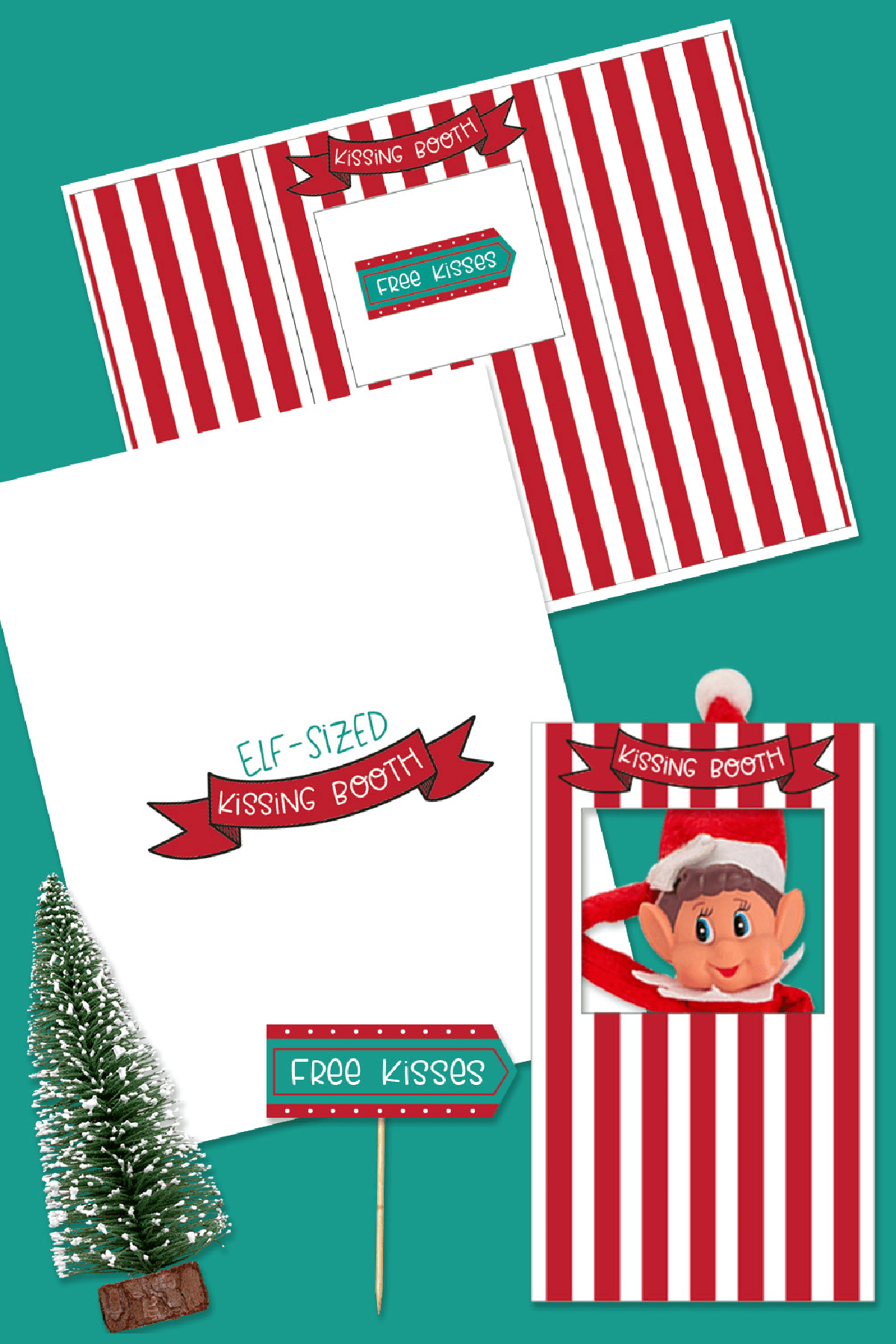 Elf On The Shelf Kissing Booth (Free Printable) - Fun Money Mom intended for Elf On The Shelf Kissing Booth Free Printable