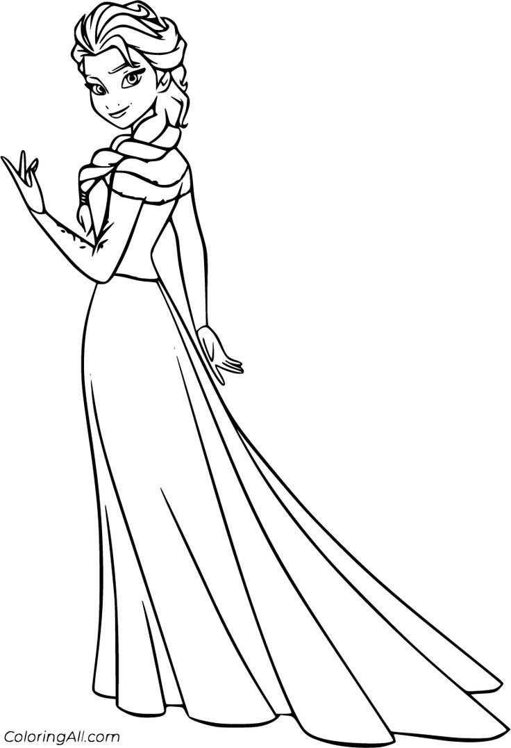 Elsa Coloring Pages with regard to Free Printable Coloring Pages Disney Frozen