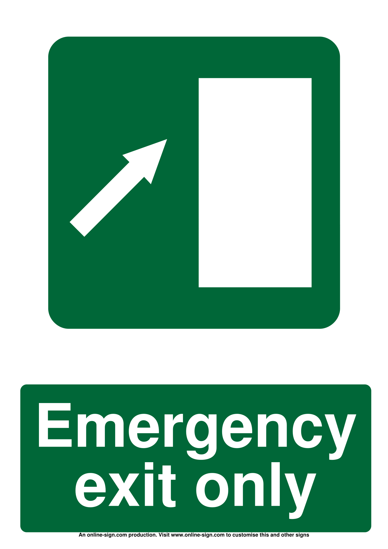Emergency Exit Signs | Poster Template within Free Printable Emergency Exit Only Signs