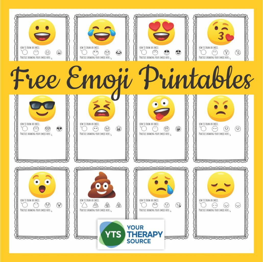 Emoji Printables - How To Draw Emoji Faces - Your Therapy Source pertaining to Free Printable Emoji Faces