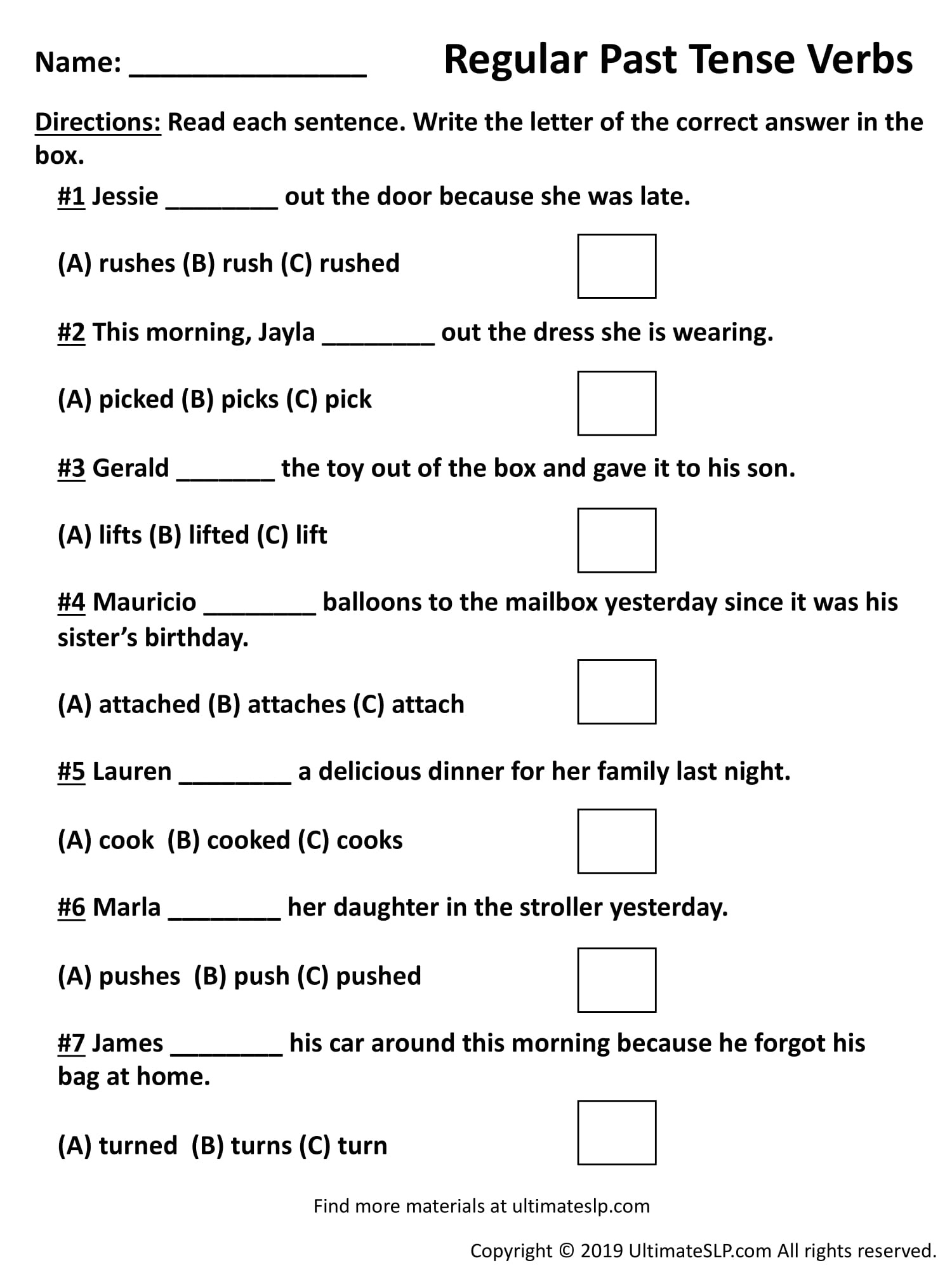 English Safari - **Free** Past Tense Verbs Worksheets throughout Free Printable Past Tense Verbs Worksheets