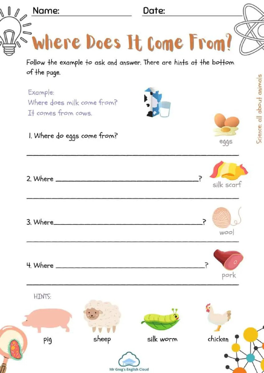 English Worksheets: Science Review Grade 2 - Worksheets Library with Free Printable Science Worksheets For Grade 2