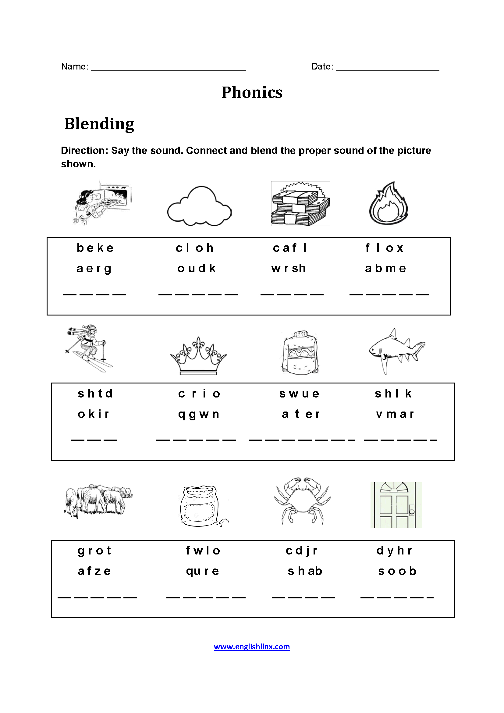 Englishlinx | Phonics Worksheets - Worksheets Library within Free Printable Phonics Worksheets For Second Grade