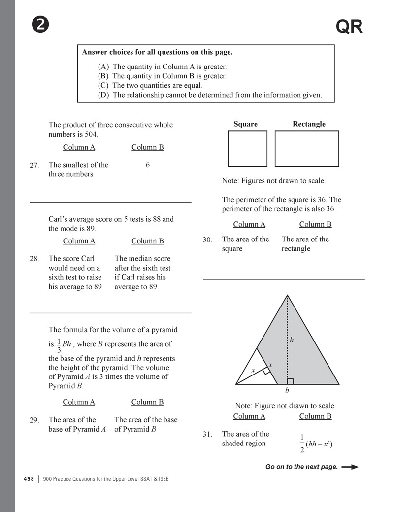 Extended Ebook Content For 900 Practice Questions For The Upper intended for Free Isee Practice Test Printable
