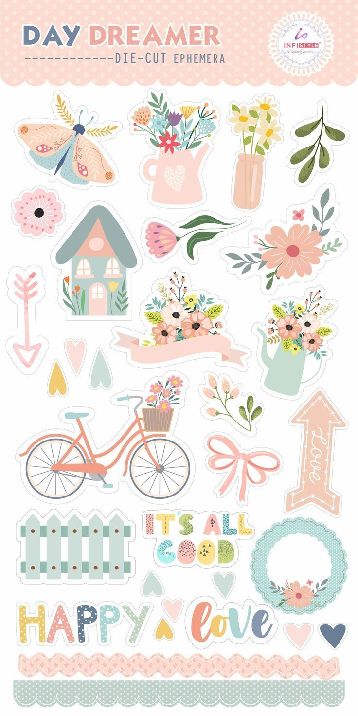 🌟 Free Sticker Bonus: Die Cut Stickers Sheet Embellishments - Day throughout Scrapbooking Die Cuts Free Printable