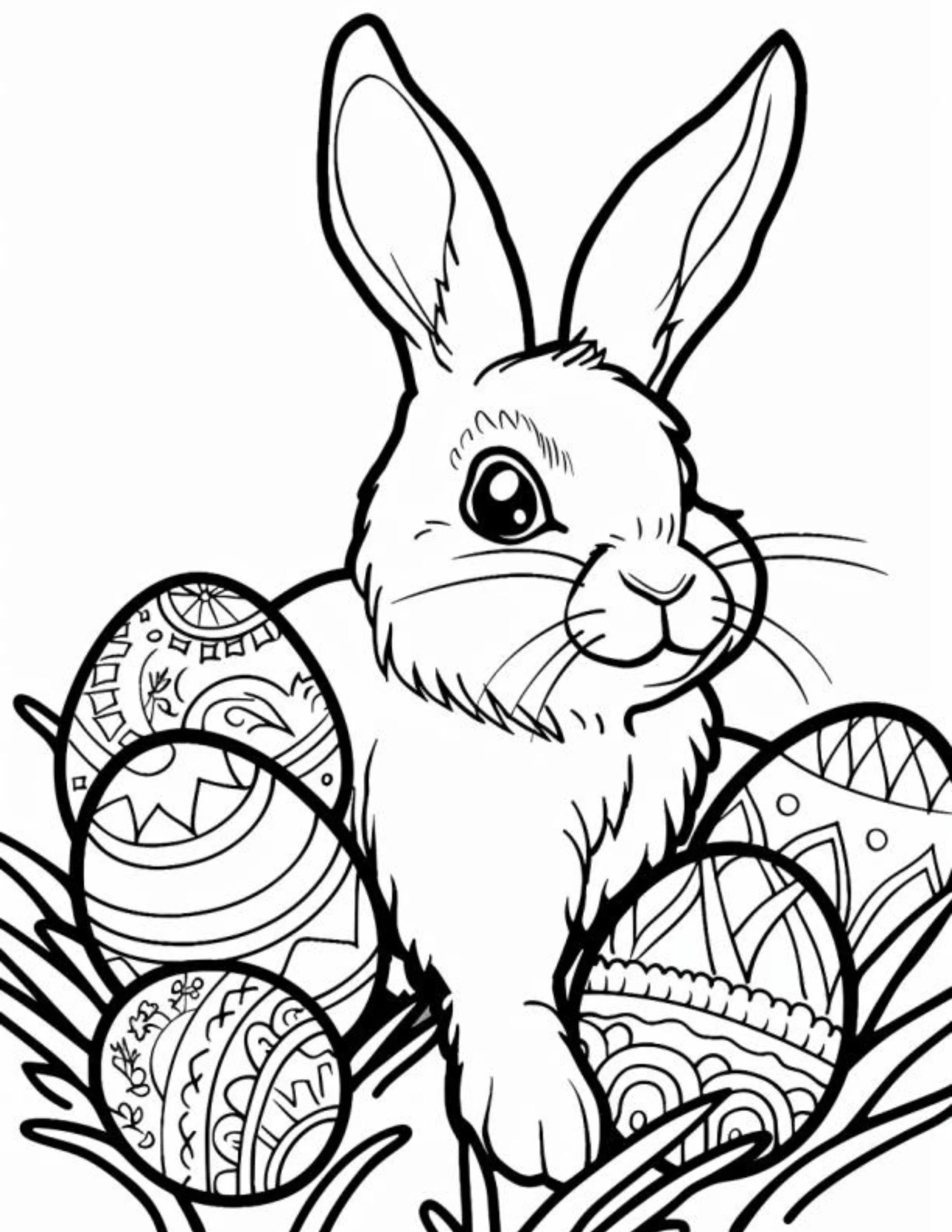 🐰 Hop To It! Free Printable Easter Bunny Coloring Pages 🎨 — Sew intended for Free Printable Easter Drawings