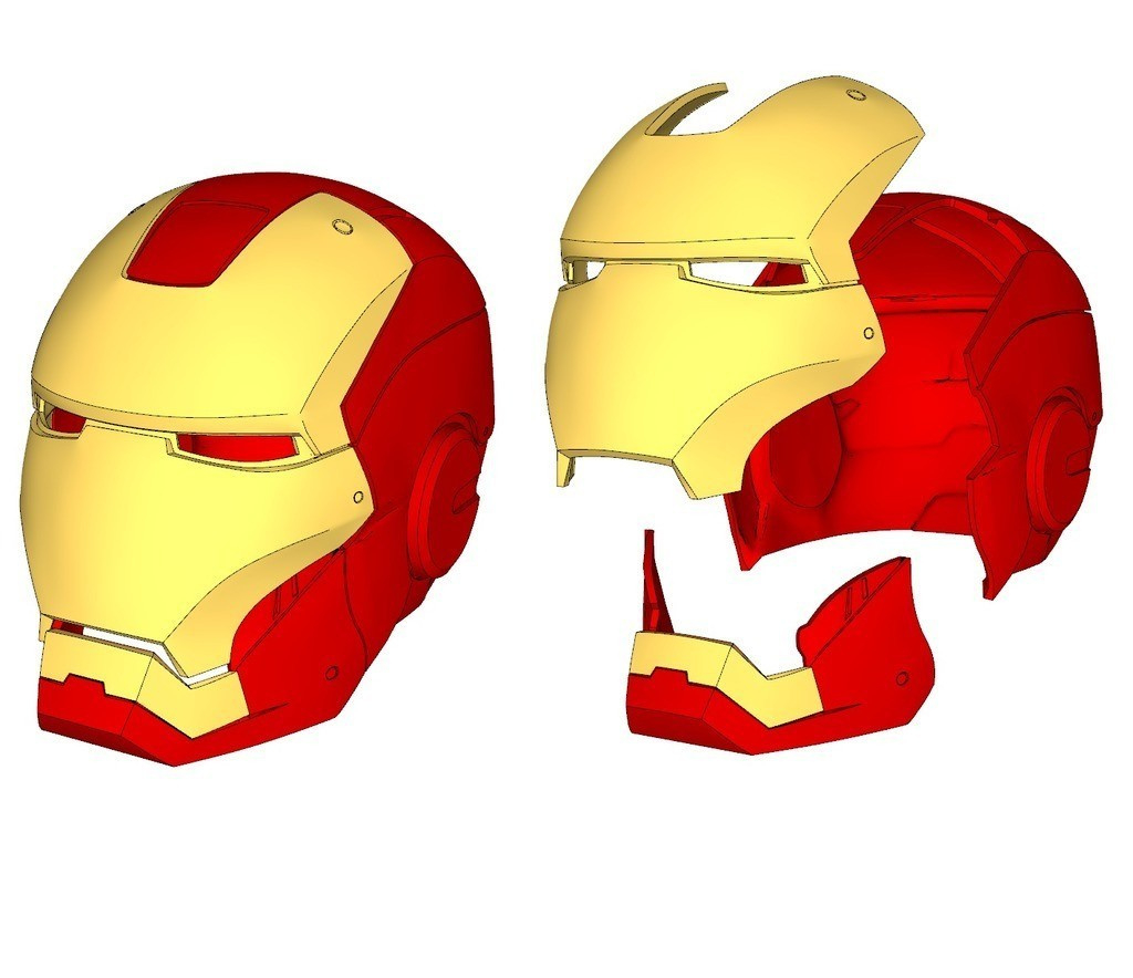👨 Iron Man Helmet (Wearable)・Free Stl File For ・Cults within Free Printable Ironman Mask