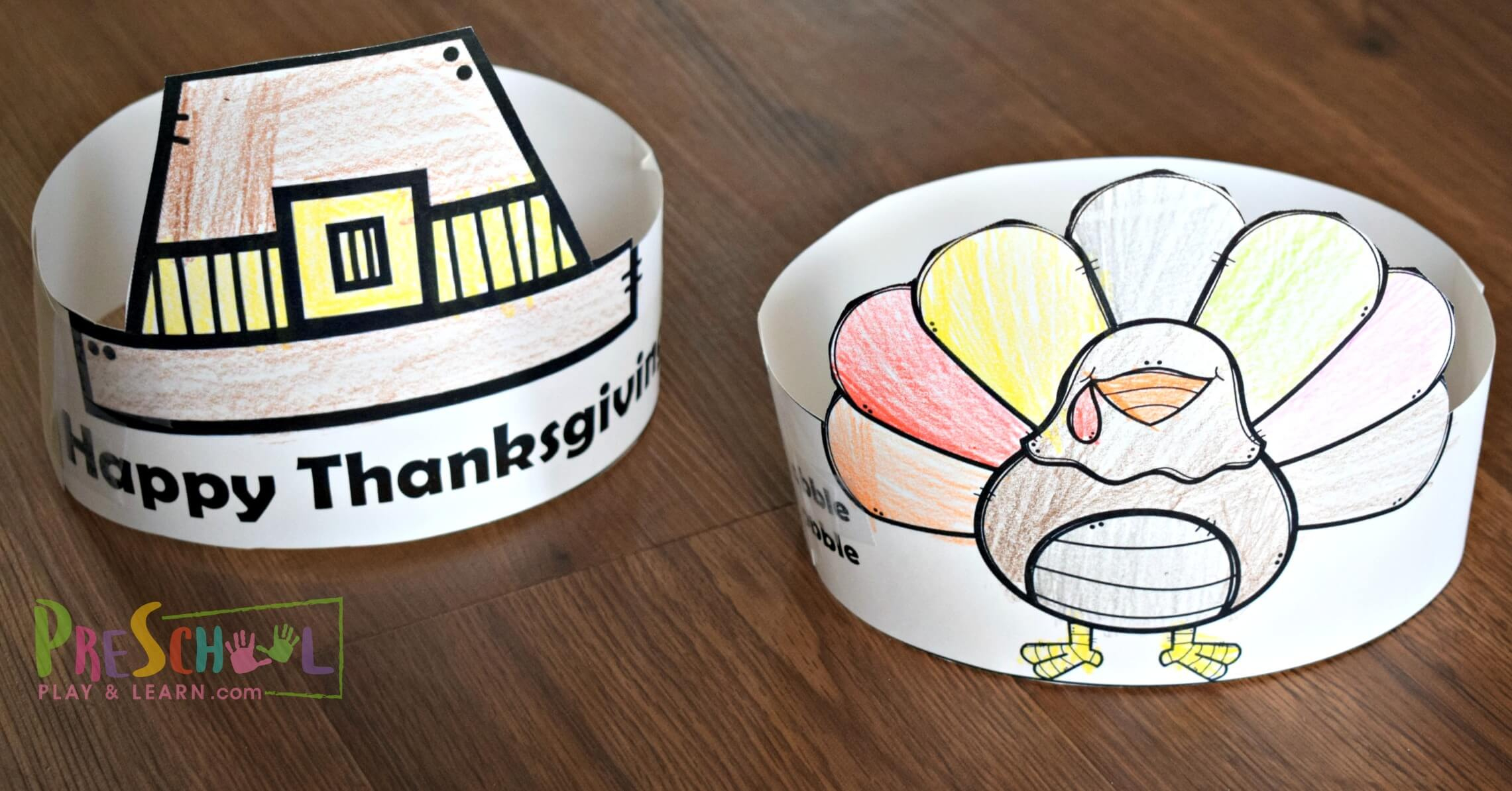 🦃 Thanksgiving Hats - Free Printable Craft For Kids within Free Printable Thanksgiving Hats