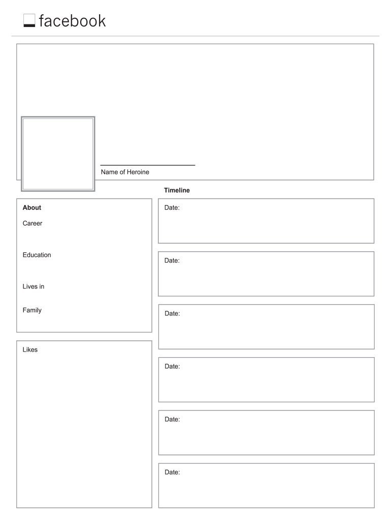 Facebook Template Form - Fill Online, Printable, Fillable, Blank with Free Printable Facebook Template