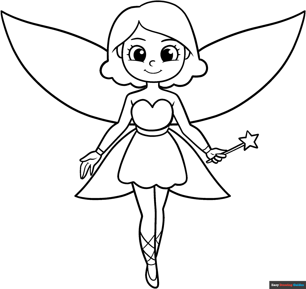 Fairy Coloring Page | Easy Drawing Guides within Free Printable Fairy Coloring Pictures
