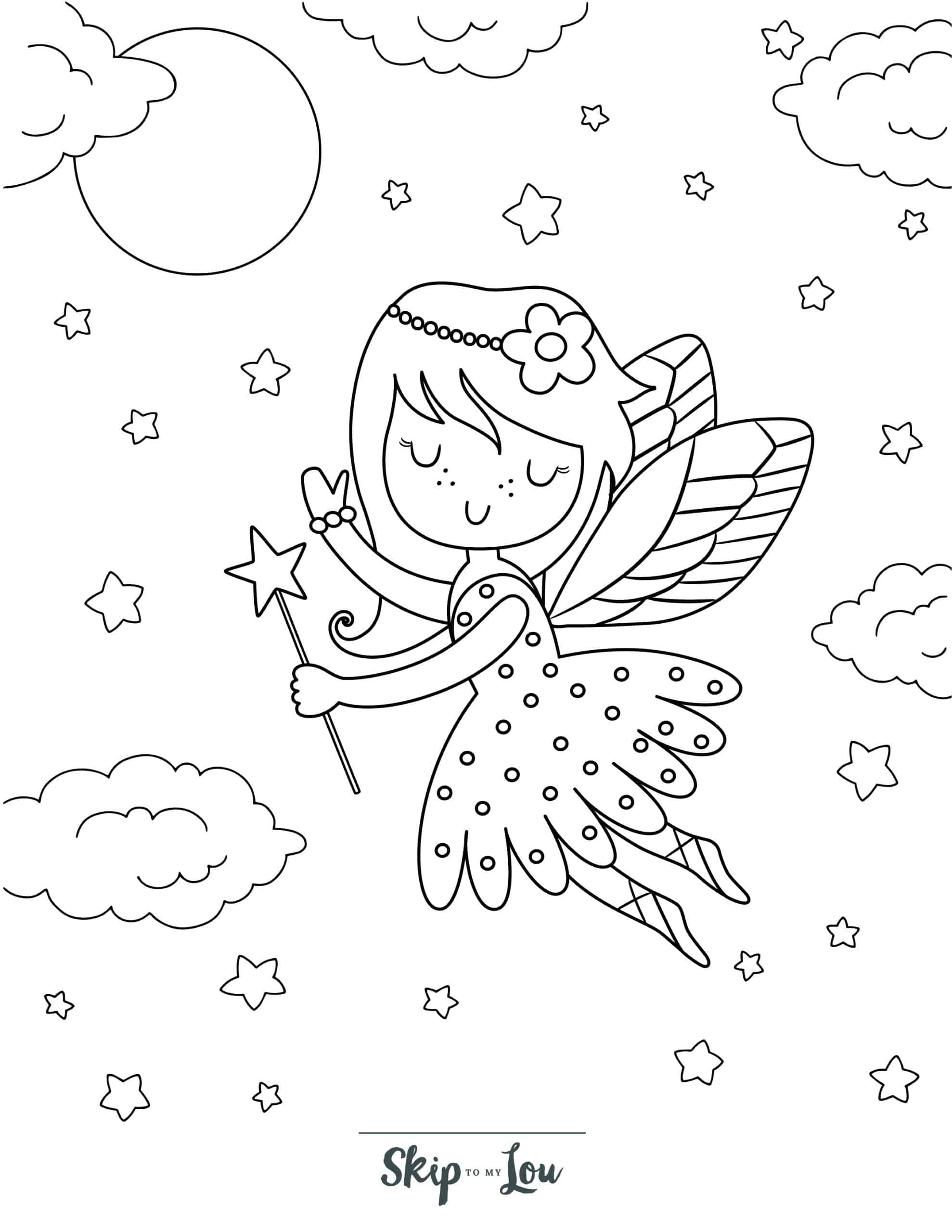 Fairy Coloring Pages - Free Printable Sheets | Skip To My Lou in Free Printable Fairy Coloring Pictures