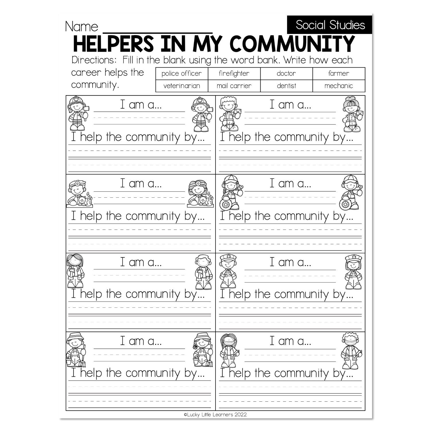 Fall- Early Finishers 1St Grade - Social Studies - Helpers In My throughout Social Studies Worksheets First Grade Free Printable