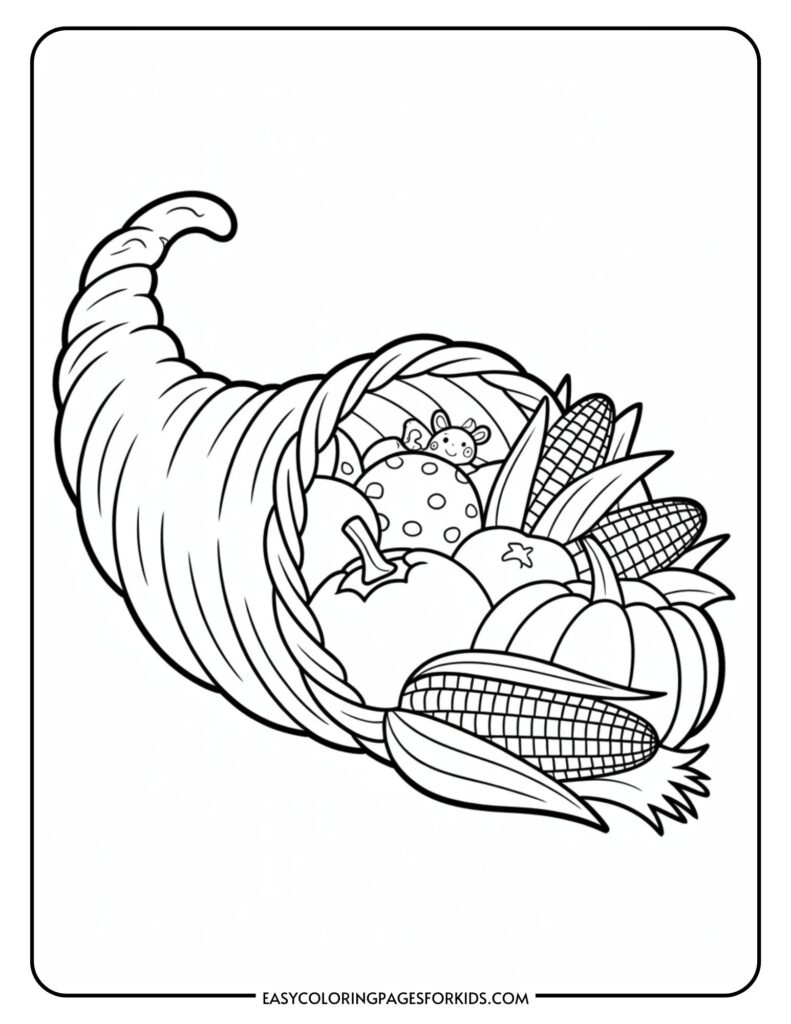 Fall Harvest Coloring Pages For Autumn Fun (6 Printable Pages with Free Printable Fall Harvest Coloring Pages