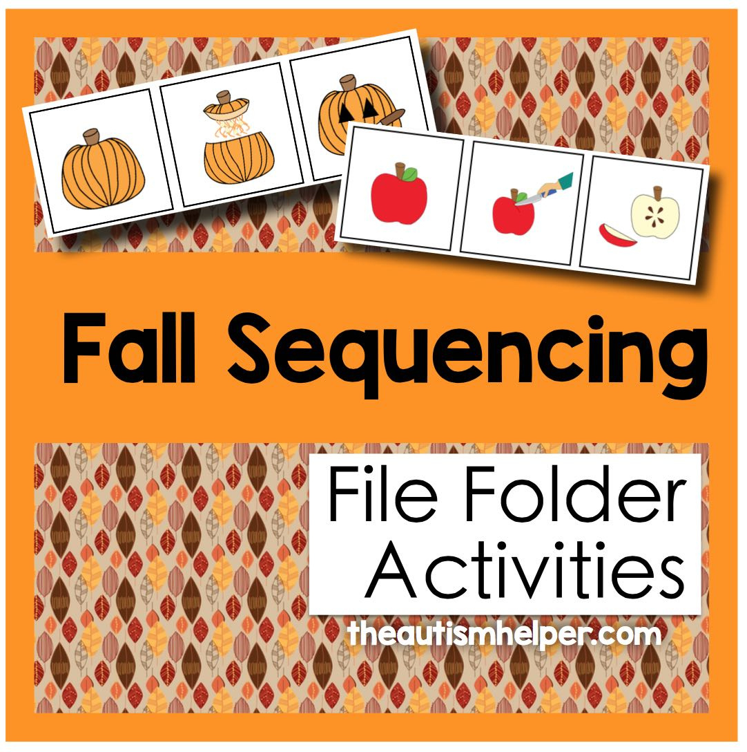 Fall Themed Sequencing File Folder Activities - The Autism Helper in Free Printable Fall File Folder Games