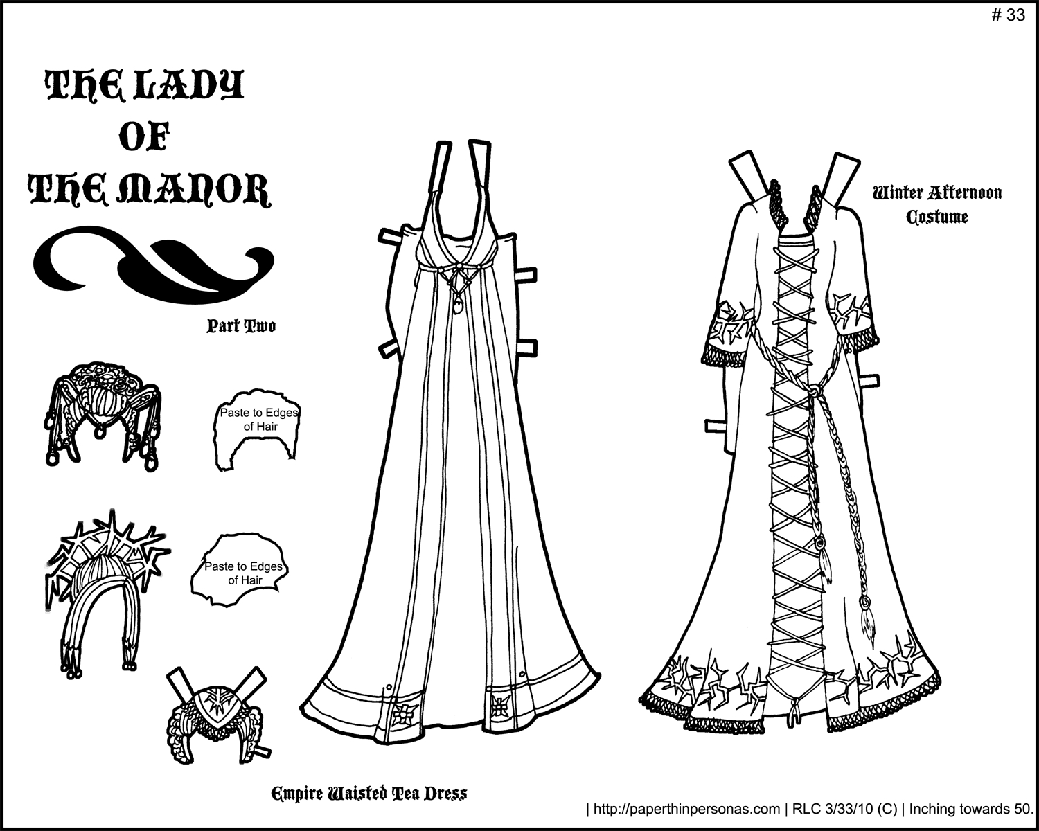Fantasy Printable Paper Doll: Lady Of The Manor Part 2 • Paper within Medieval Paper Dolls Free Printable