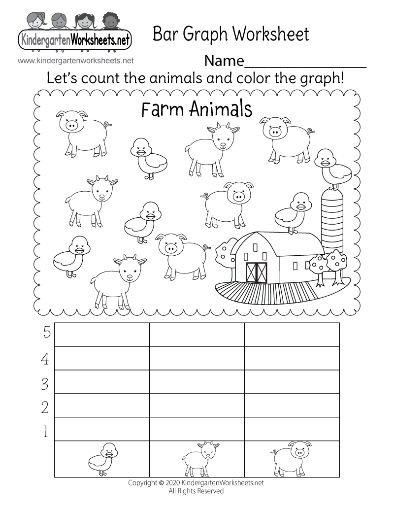 Farm Animals Bar Graph Worksheet - Free Printable, Digital, & Pdf pertaining to Free Printable Graphs For Kindergarten