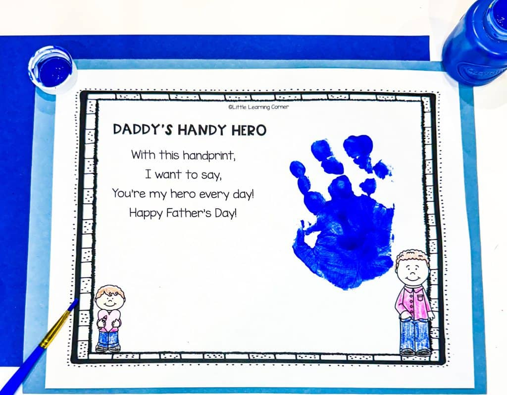 Father&amp;#039;S Day Poems For Kids | Free Handprint Keepsake - Little regarding Free Printable Fathers Day Poems For Preschoolers