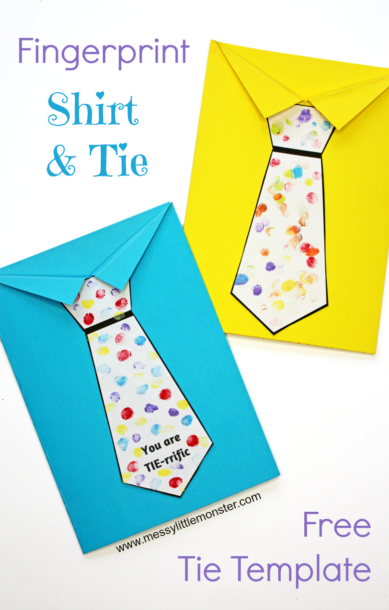 Father&amp;#039;S Day Tie Card (With Free Printable Tie Template) - Messy inside Free Printable Tie Template