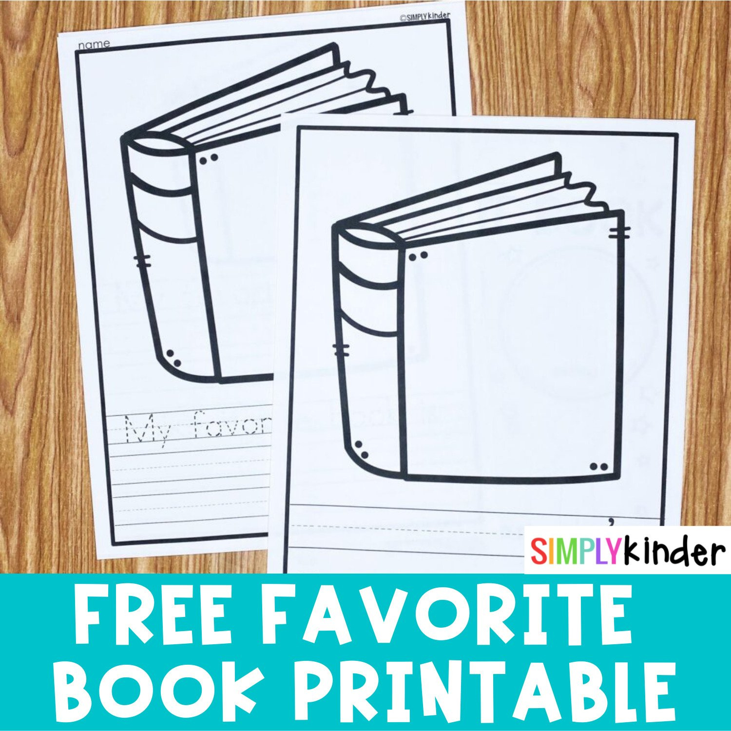 Favorite Book Free Printable - Simply Kinder throughout Free Printable Kindergarten Reading Books