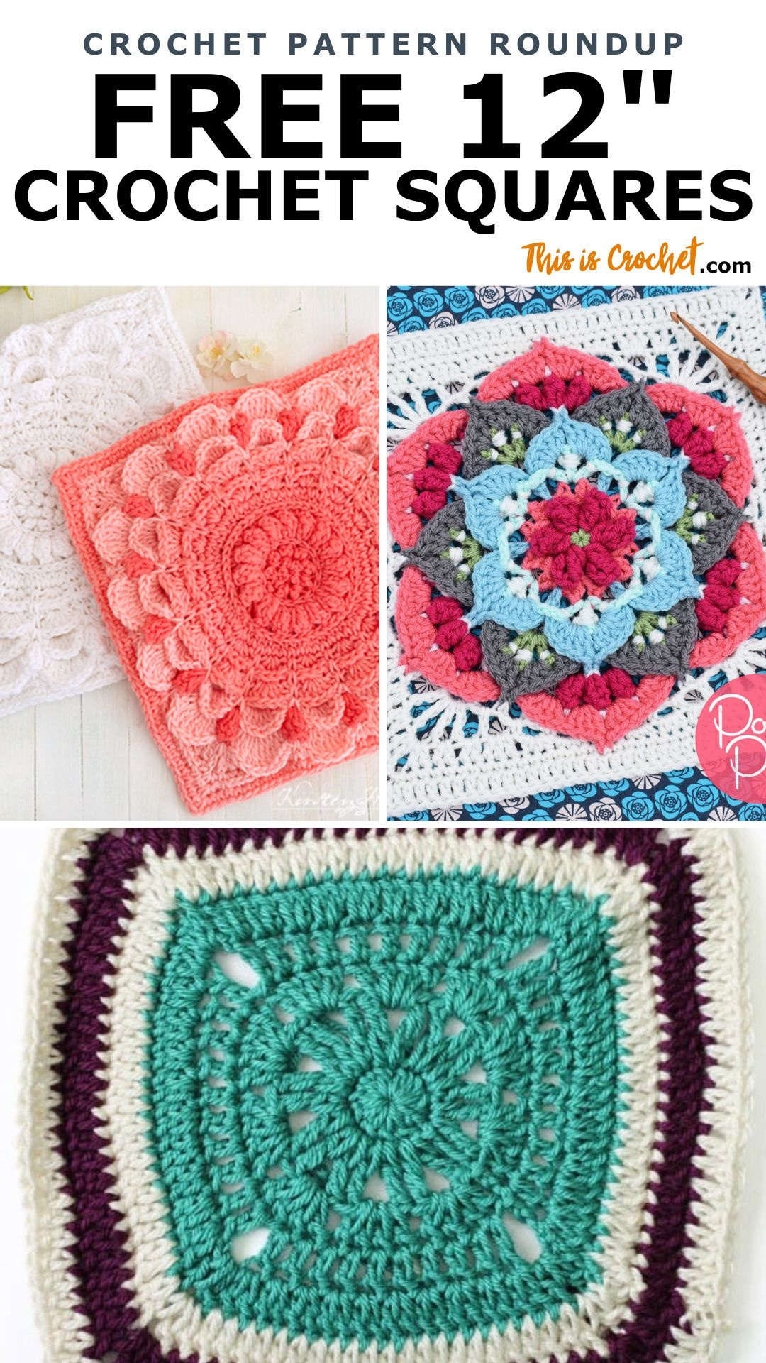 Favorite Free 12" Granny Square Patterns - This Is Crochet regarding Free Printable Crochet Granny Square Patterns