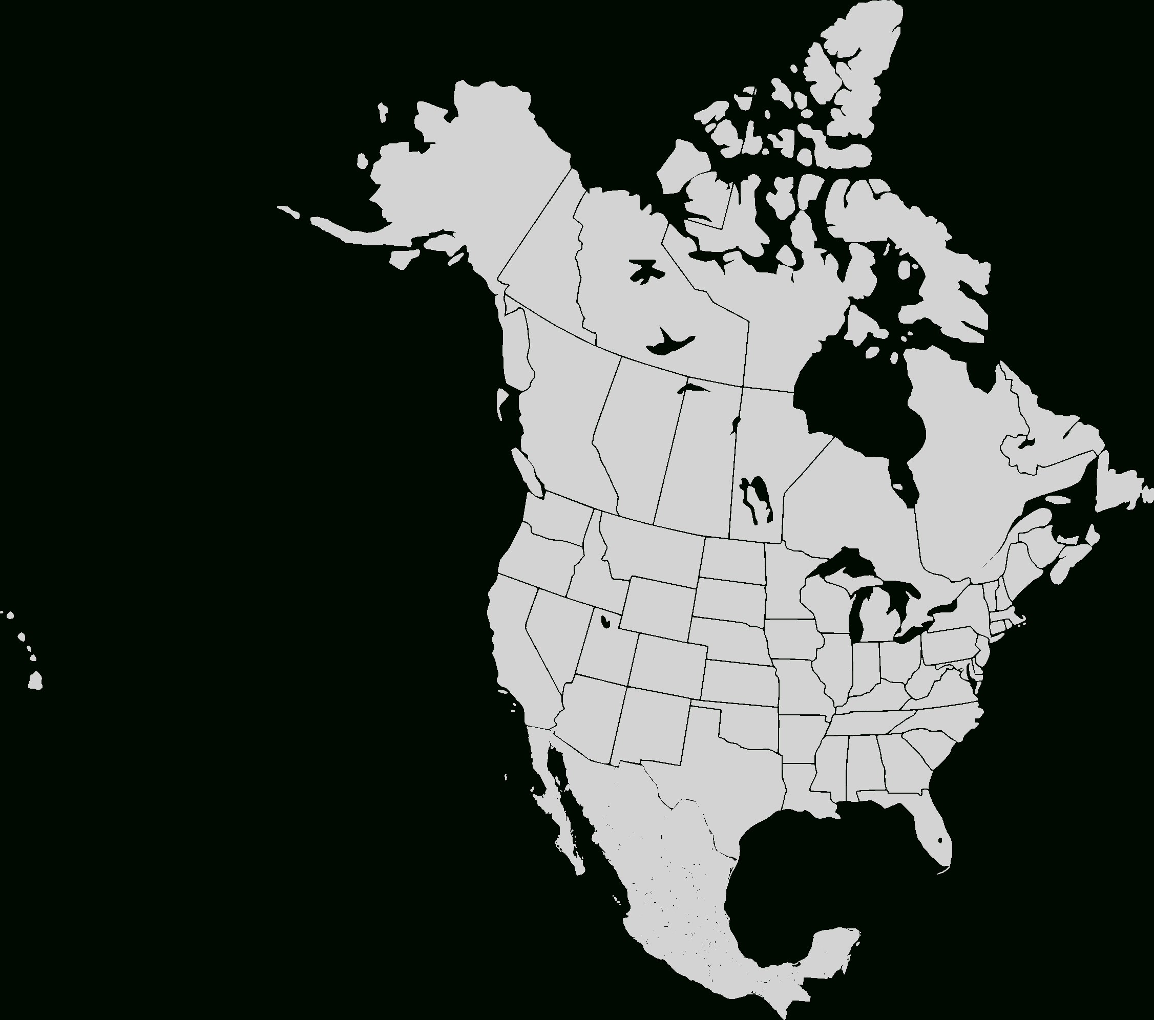 File:north America Blank Range Map - Wikimedia Commons with regard to Free Printable Outline Map Of North America