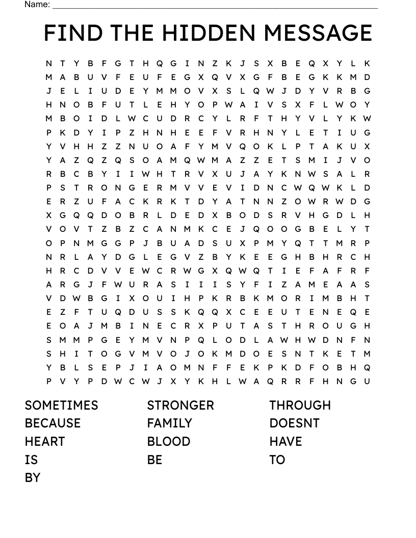 Find The Hidden Message Word Search - Wordmint for Free Word Search With Hidden Message Printable