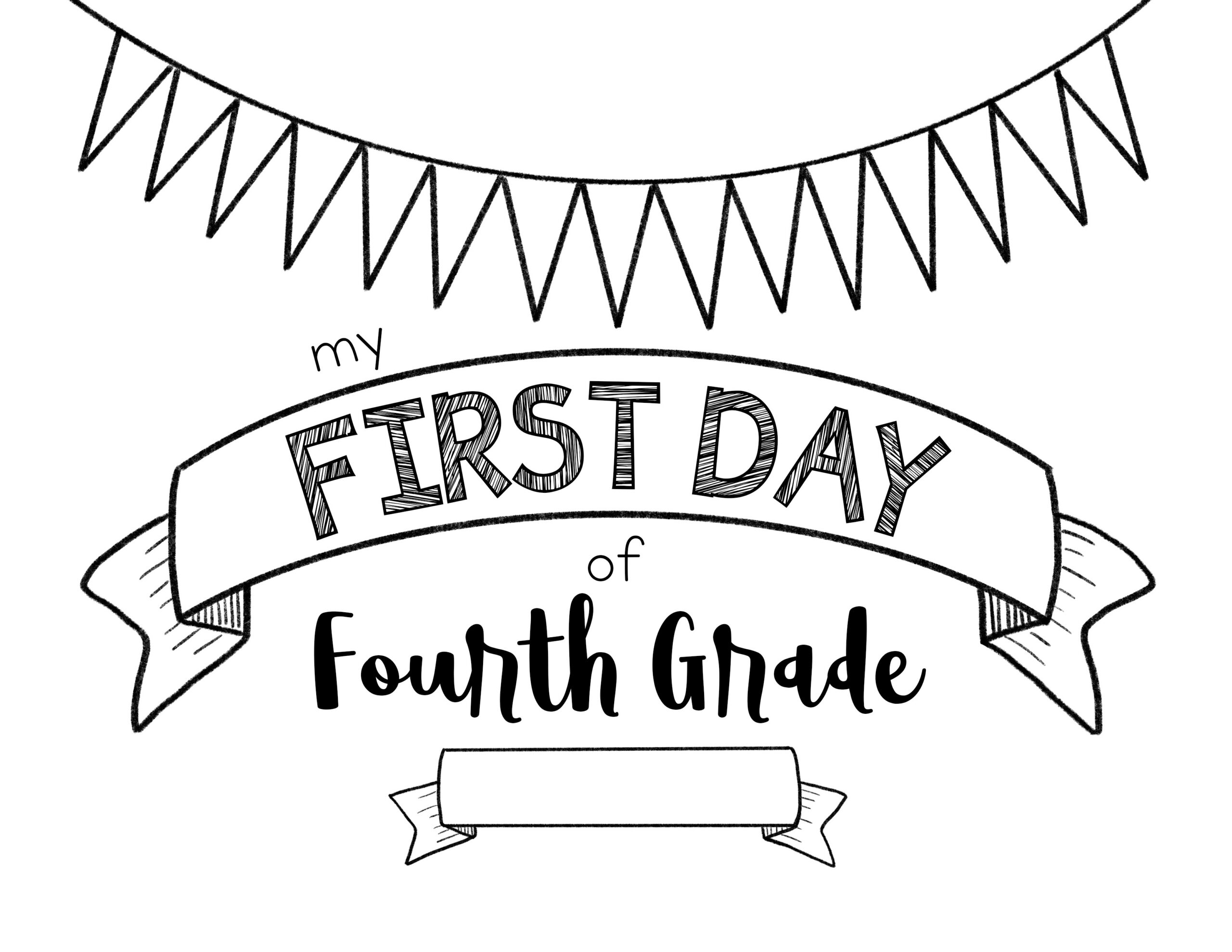 First Day Of 4Th Grade - Meganhstudio inside First Day Of Fourth Grade Free Printable