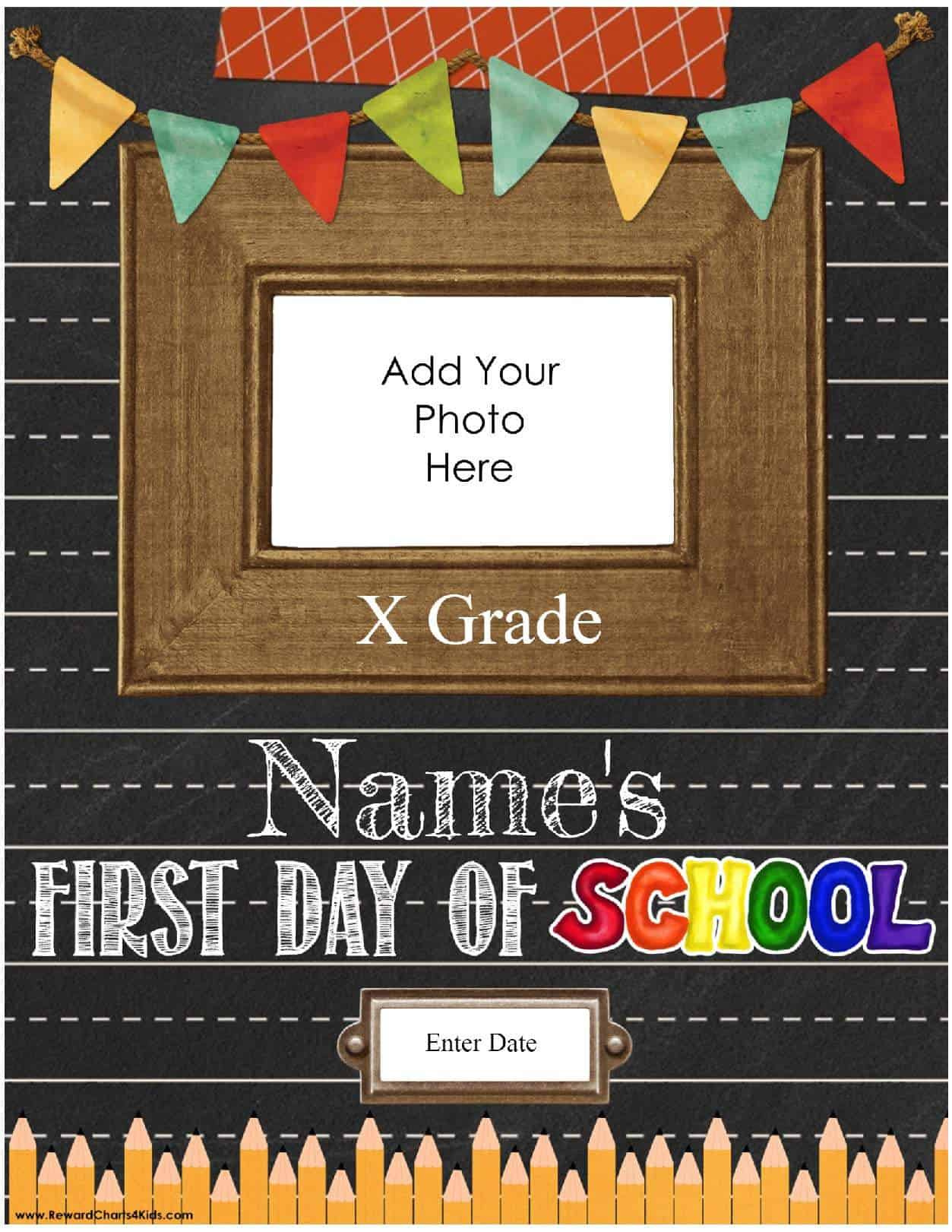 First Day Of School Certificate throughout Free Printable First Day Of School Certificate
