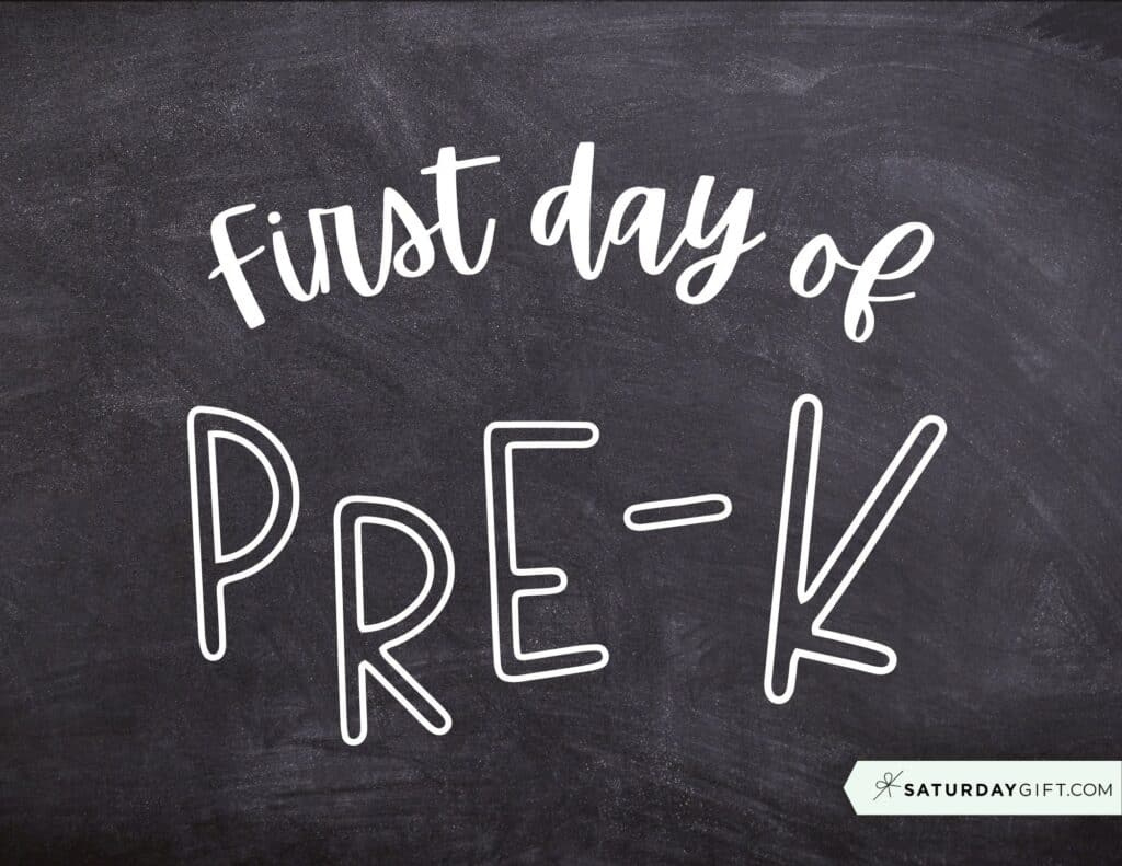 First Day Of School Sign Printable - Cute &amp;amp; Free Printable Designs throughout Free Printable First Day Of School Chalkboard Signs