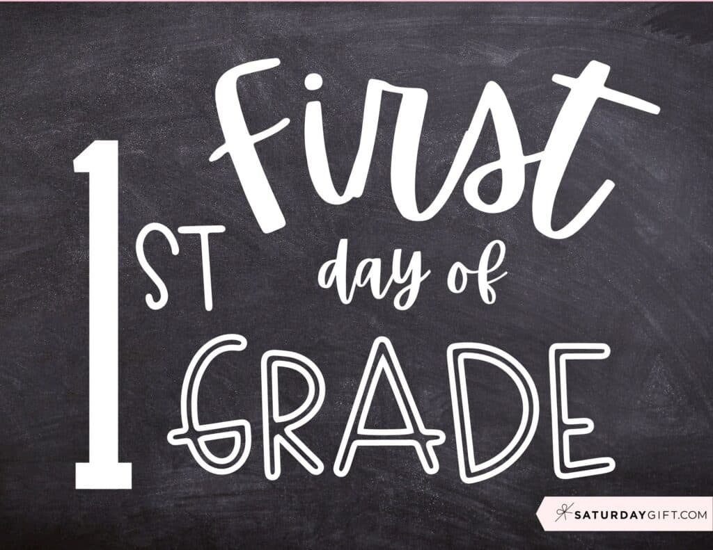 First Day Of School Sign Printable - Cute &amp;amp; Free Printable Designs within Free Printable First Day Of School Chalkboard Signs