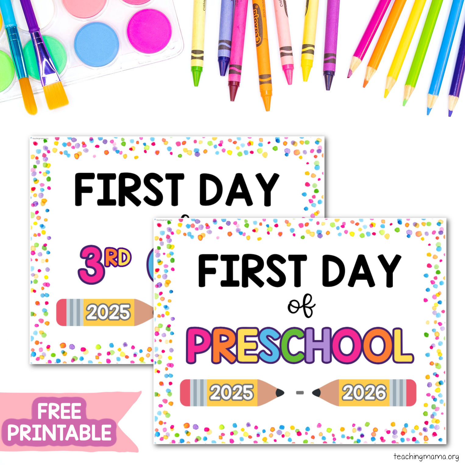 First Day Of School Signs Free Printable - Teaching Mama for First Day Of 3Rd Grade Free Printable