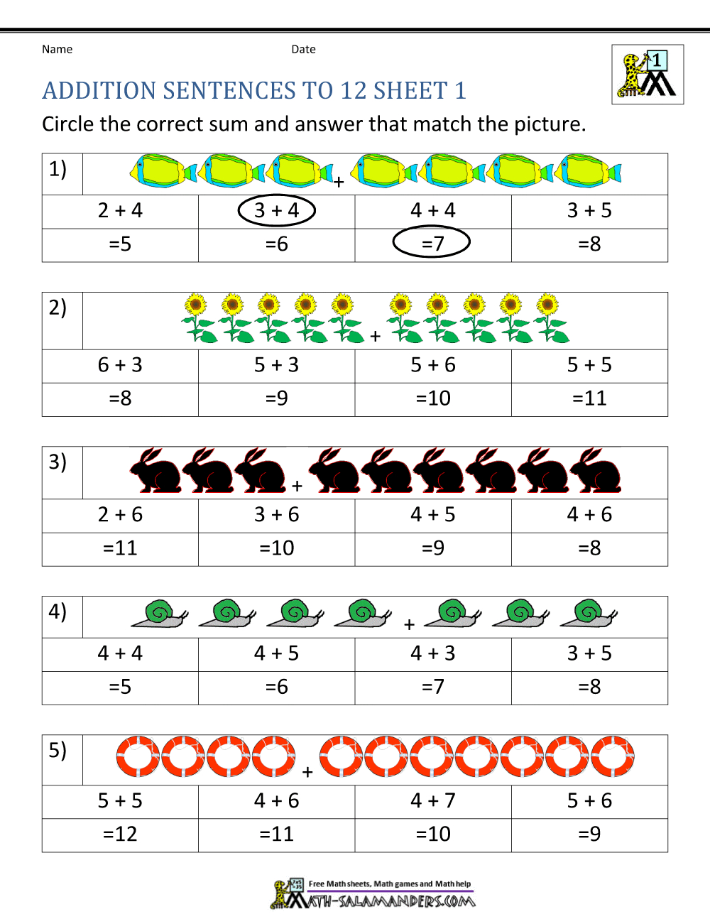First Grade Addition Worksheets regarding Free Printable Addition Worksheets For 1St Grade