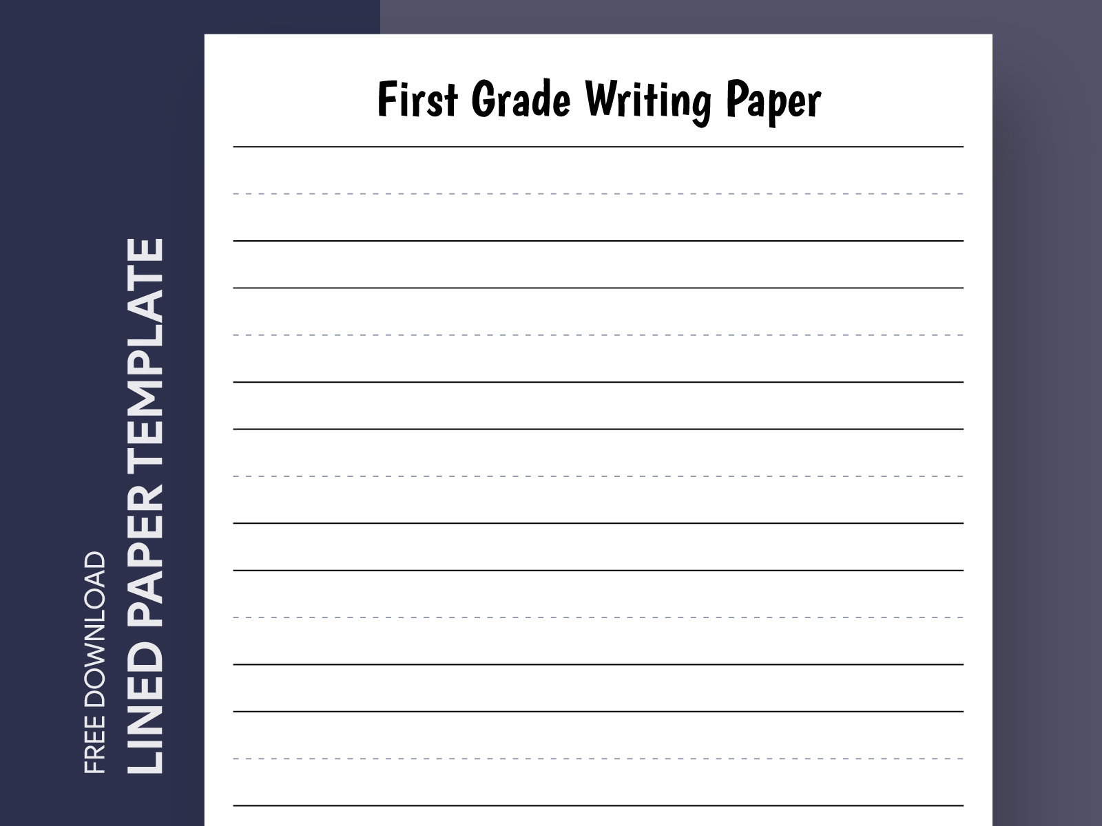 First Grade Lined Paper Free Google Docs Templategdoc On Dribbble with regard to Free Printable Handwriting Paper For First Grade