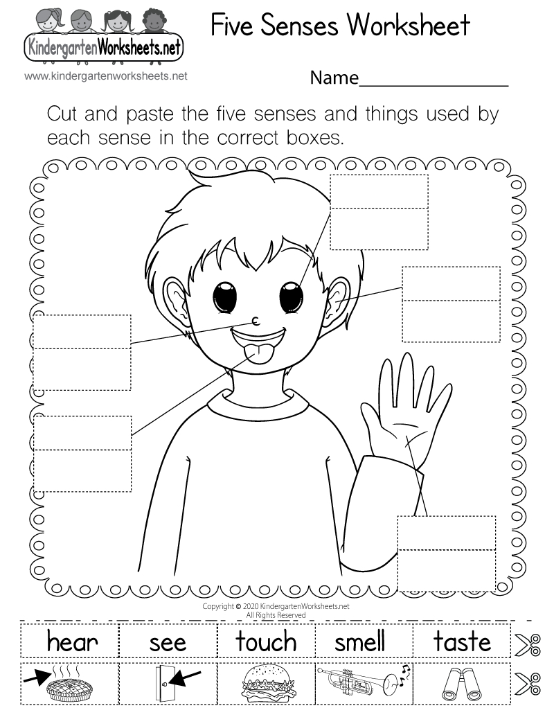 Five Senses Worksheet - Free Printable, Digital, & Pdf inside Free Printable Worksheets Kindergarten Five Senses