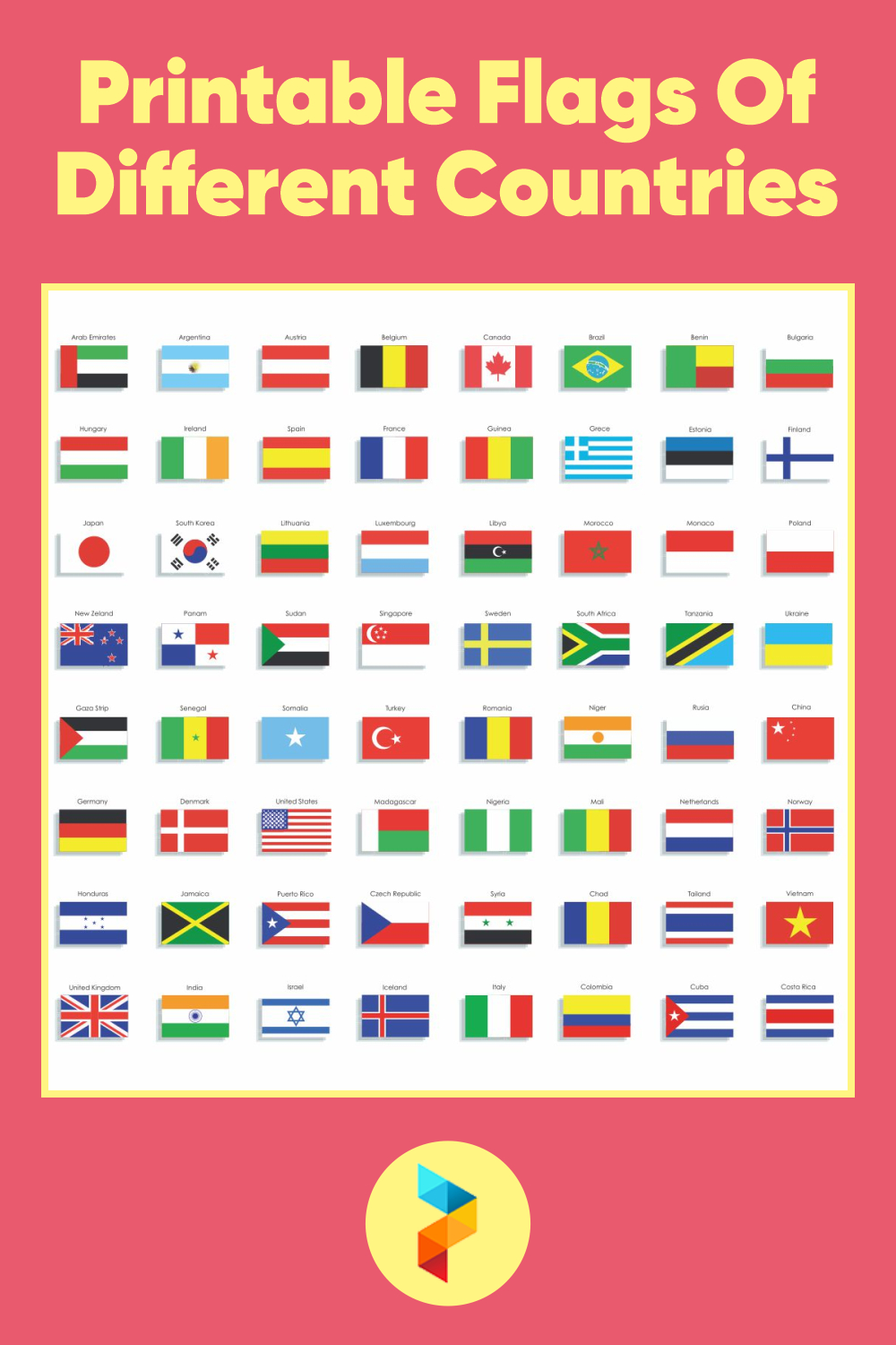 Flags Of Different Countries - 20 Free Pdf Printables | Printablee for Free Printable Flags From Around The World