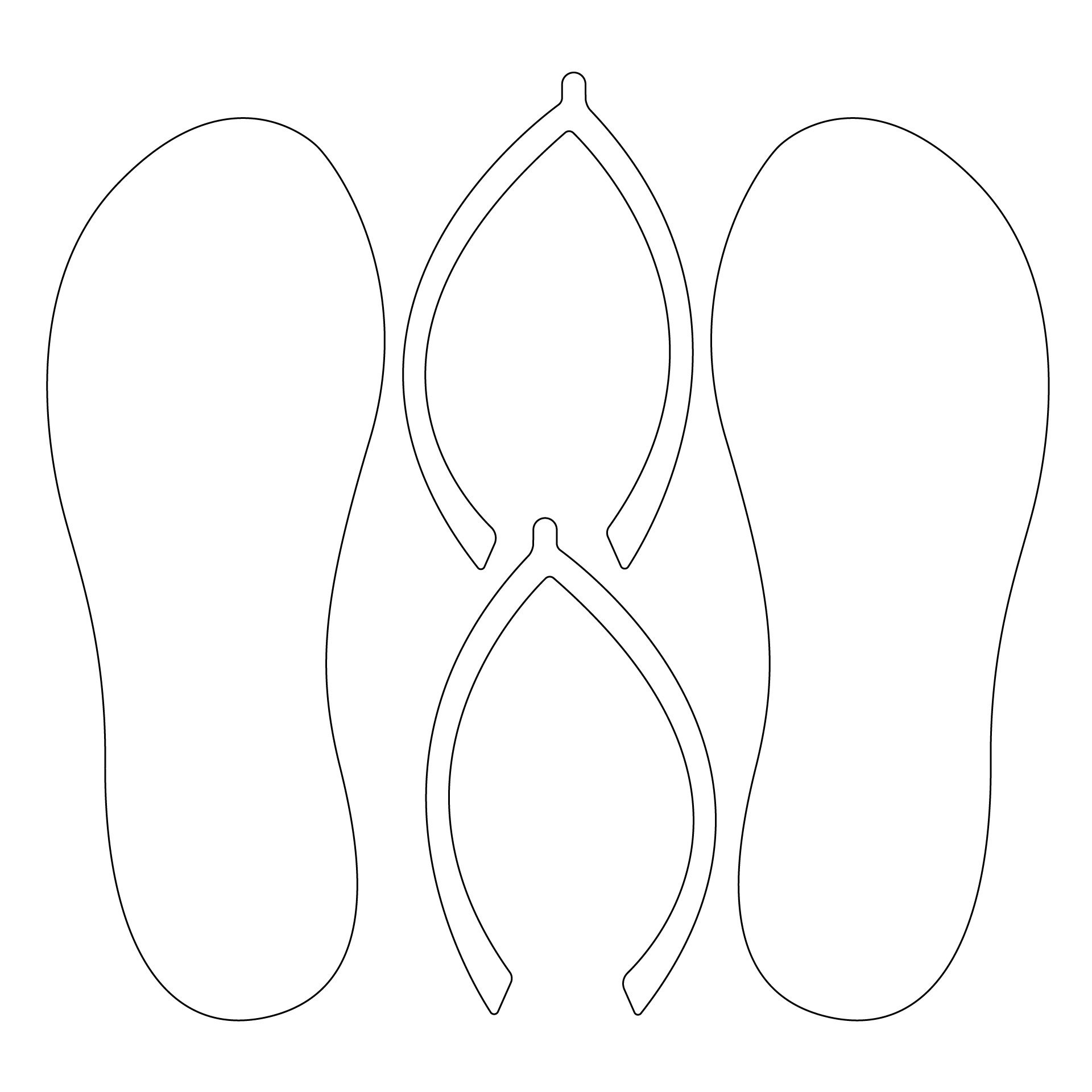 Flip Flop Card with Free Printable Flip Flop Pattern