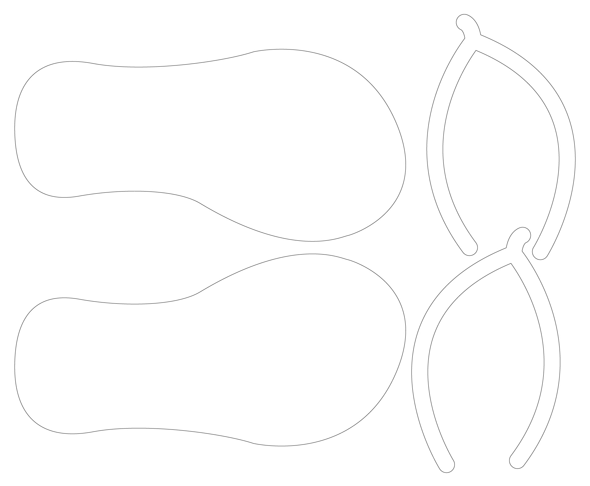 Flip Flop Pattern - 10 Free Pdf Printables | Printablee throughout Free Printable Flip Flop Pattern