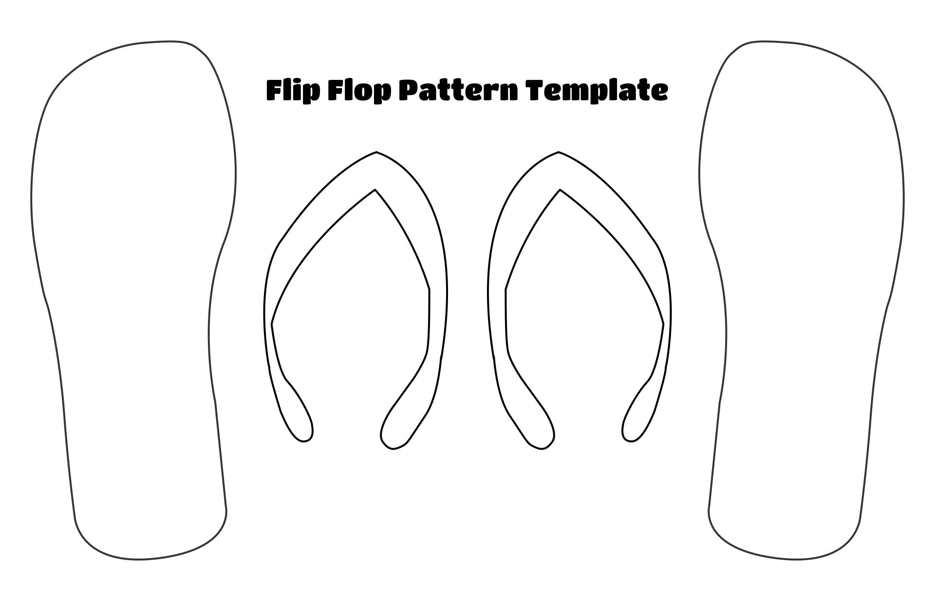 Flip Flop Svg Free regarding Free Printable Flip Flop Pattern