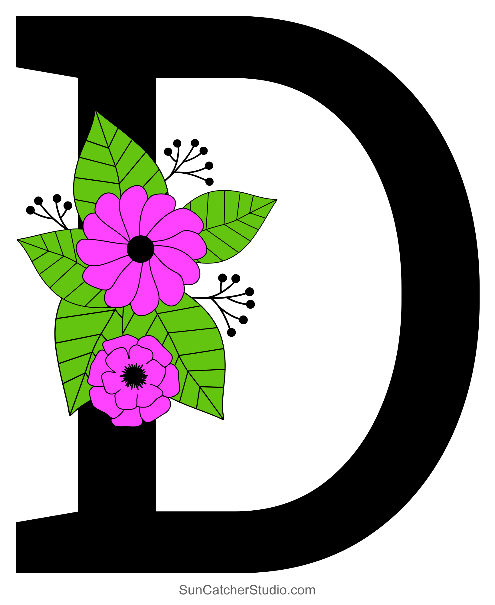 Flower Font Lettering (Diy Printable Floral Letters) – Free intended for Free Printable Flower Letters