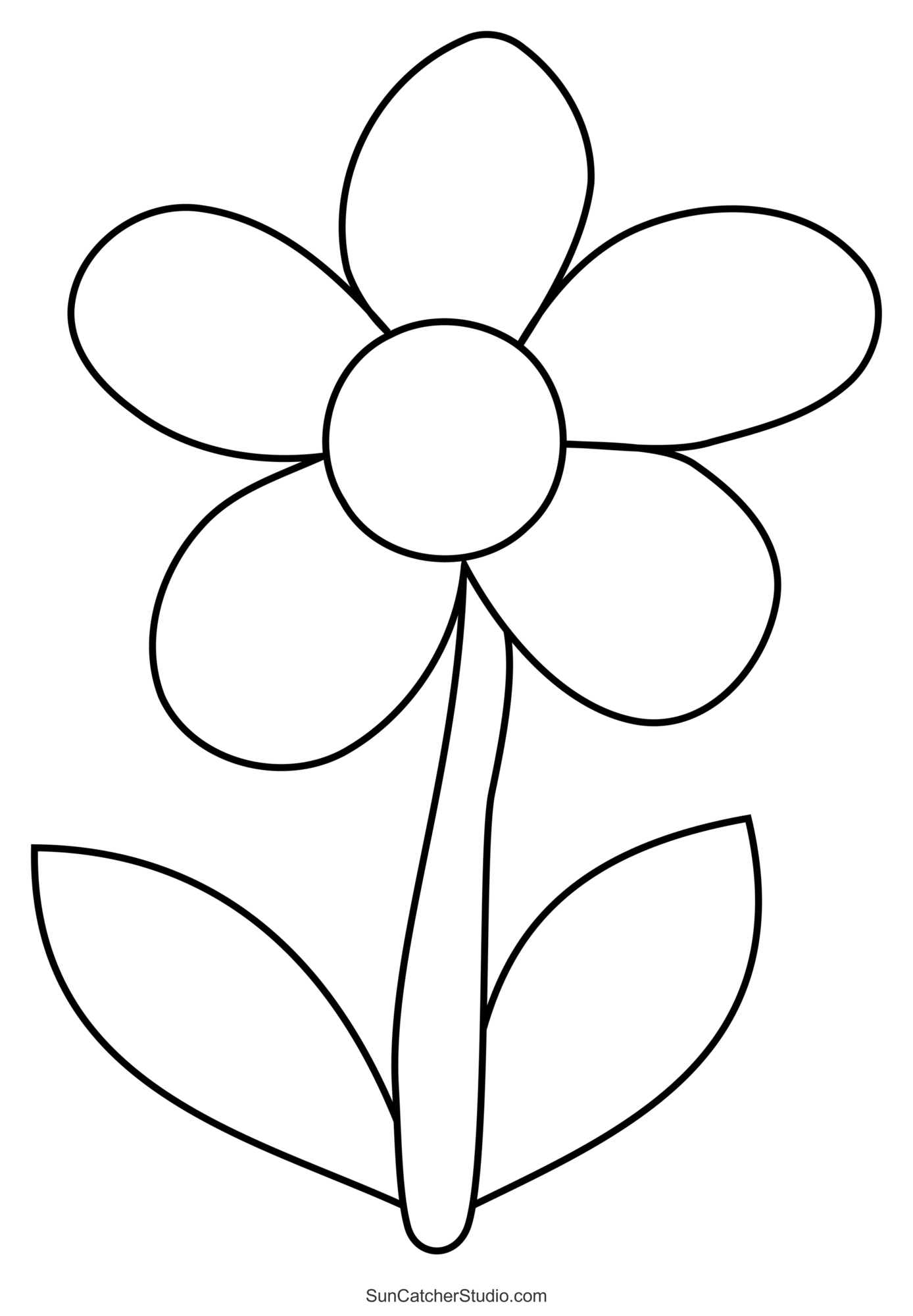 Flower Templates, Patterns, Svg Files (Printable Stencils) – Free regarding Free Printable Flower Template