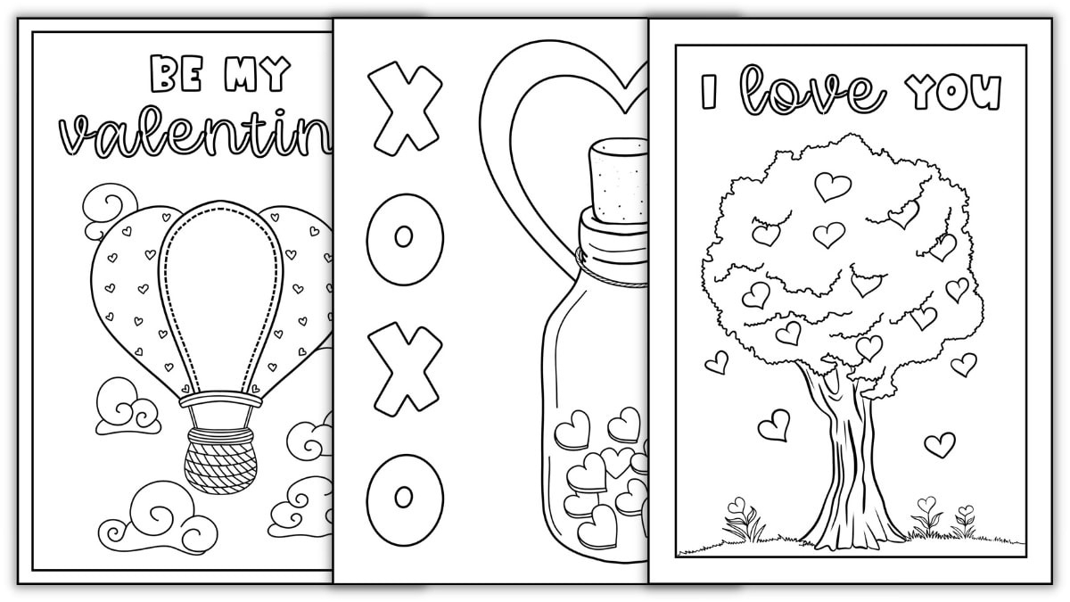 Foldable Valentine'S Day Coloring Cards (Totally Free!) - The with regard to Free Printable Valentines Day Cards For Mom And Dad
