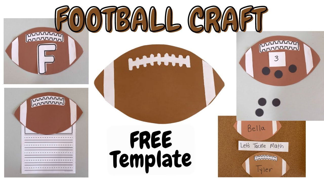 Football Craft (Free Template) - Crafting Jeannie with Free Printable Football Templates