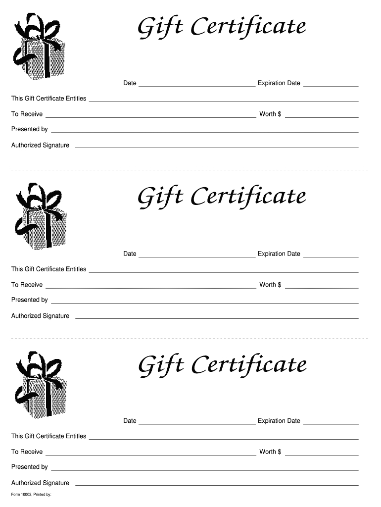 Form 10002 - Fill Online, Printable, Fillable, Blank - Pdffiller throughout Free Printable Gift Cards